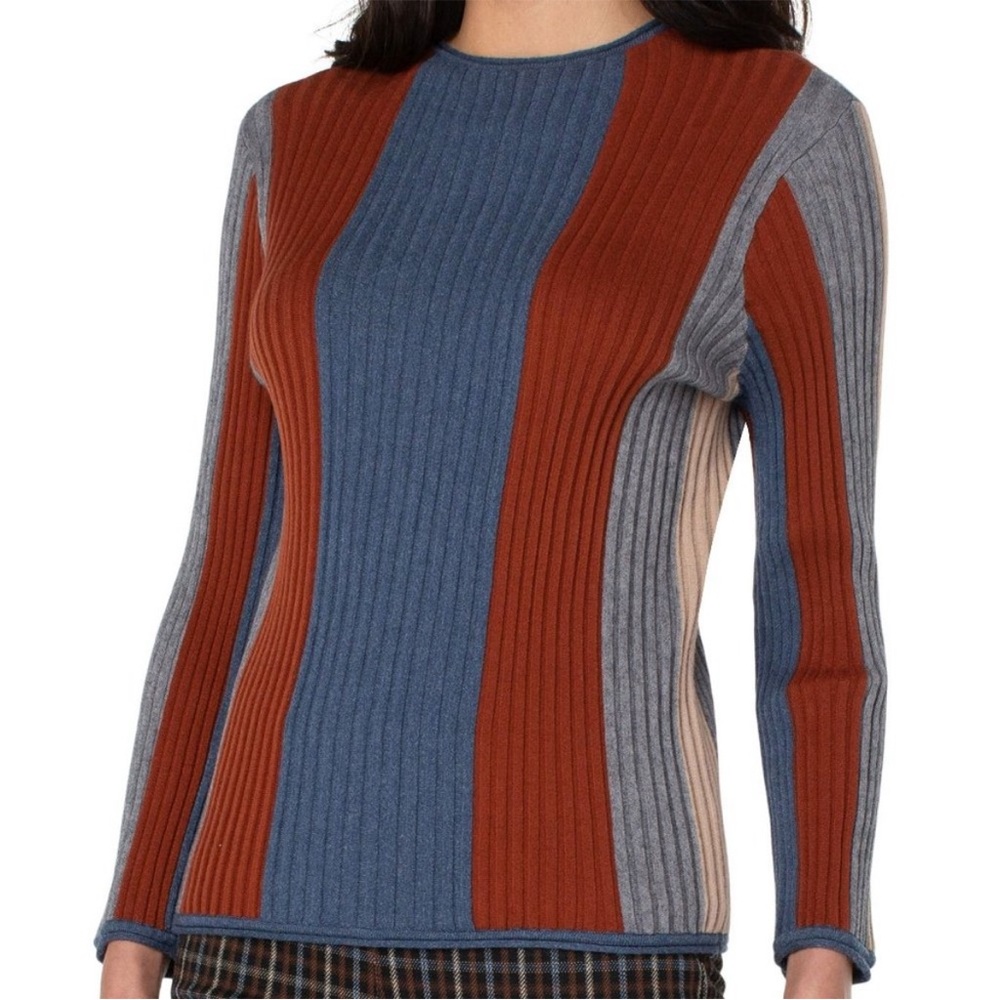 Liverpool Women's Multicolor Ribbed Sweater